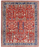 Bakshaish 7'9'' X 9'8'' Hand-Knotted Wool Rug 7'9'' x 9'8'' (233 X 290) / Rust / Blue