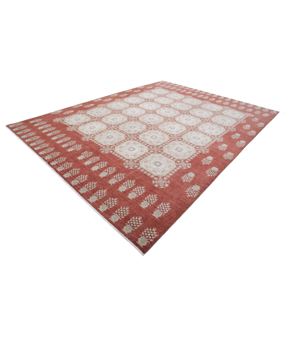 Ziegler 9'9'' X 13'4'' Hand-Knotted Wool Rug 9'9'' x 13'4'' (293 X 400) / Rust / Taupe