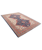 Heriz 6'10'' X 9'6'' Hand-Knotted Wool Rug 6'10'' x 9'6'' (205 X 285) / Ivory / Red