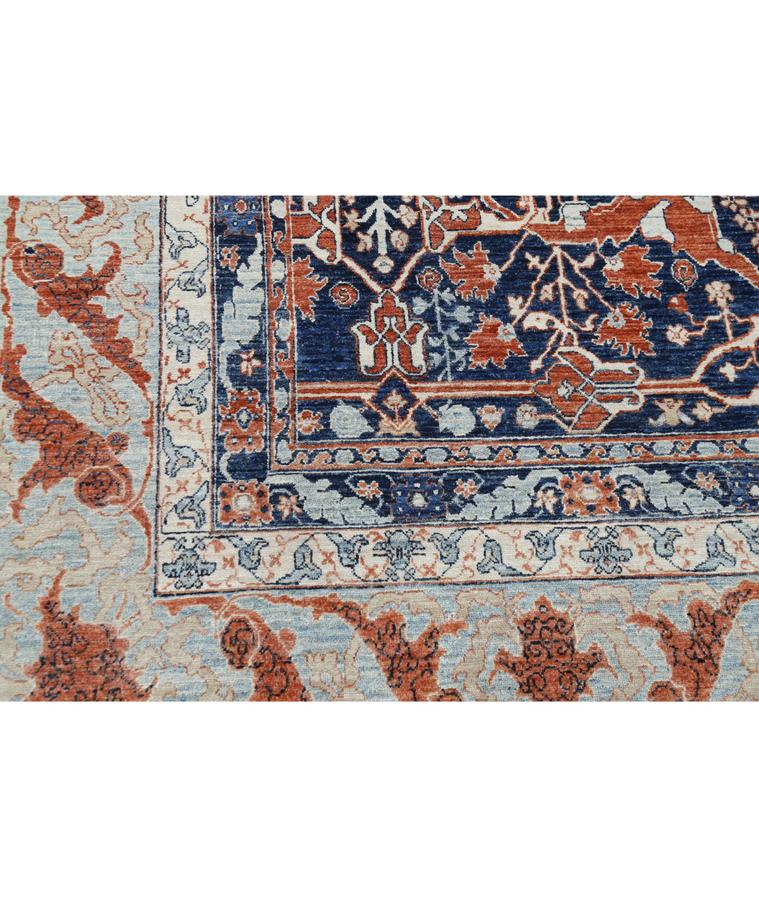 Ziegler 9'6'' X 18'8'' Hand-Knotted Wool Rug 9'6'' x 18'8'' (285 X 560) / Blue / Blue