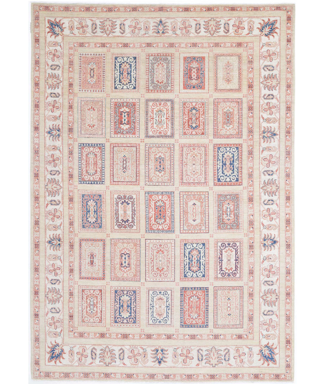 Bakhtiari 7'11'' X 11'6'' Hand-Knotted Wool Rug 7'11'' x 11'6'' (238 X 345) / Gold / Blue