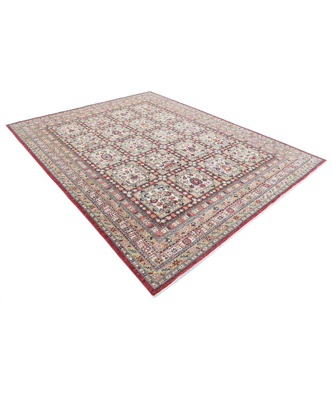 Bakhtiari 8'0'' X 10'0'' Hand-Knotted Wool Rug 8'0'' x 10'0'' (240 X 300) / Red / Ivory