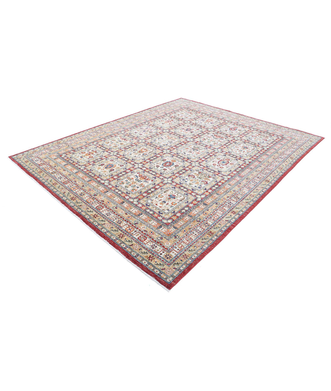 Bakhtiari 8'0'' X 10'0'' Hand-Knotted Wool Rug 8'0'' x 10'0'' (240 X 300) / Red / Ivory