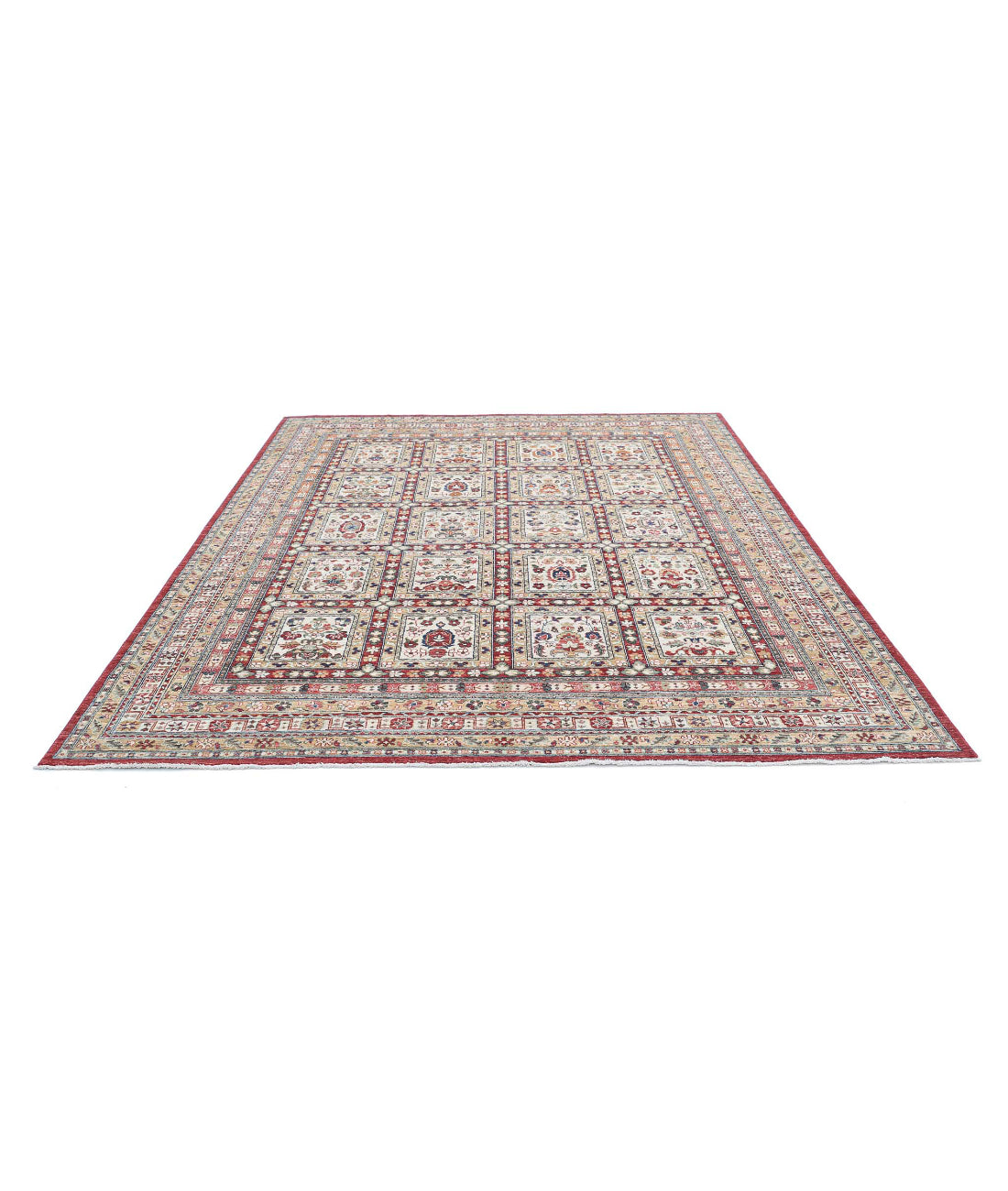 Bakhtiari 8'0'' X 10'0'' Hand-Knotted Wool Rug 8'0'' x 10'0'' (240 X 300) / Red / Ivory