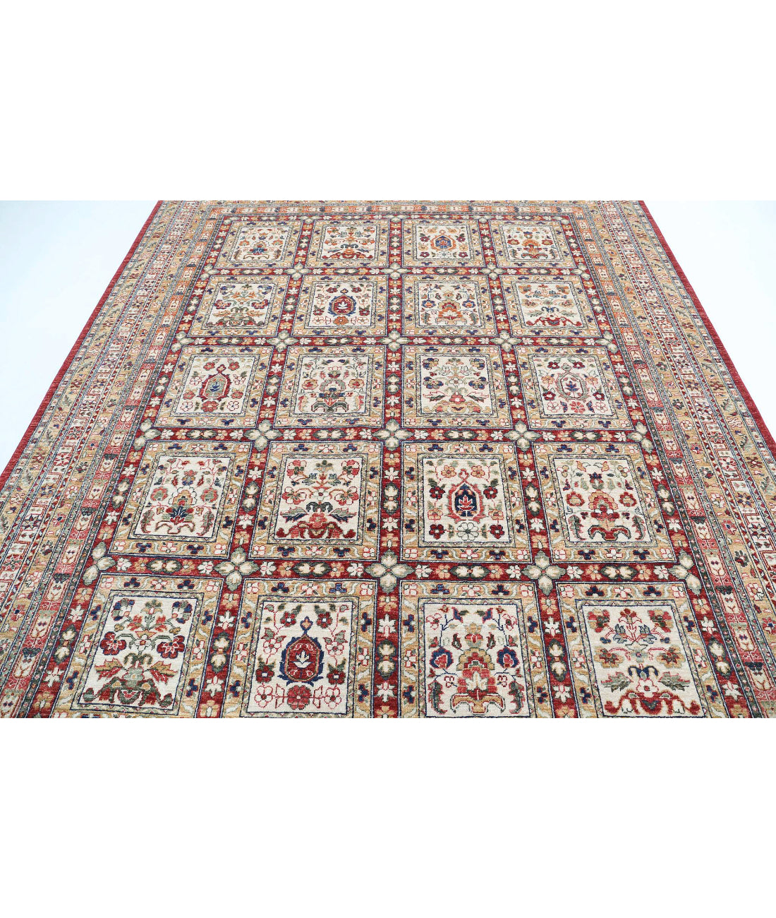 Bakhtiari 8'0'' X 10'0'' Hand-Knotted Wool Rug 8'0'' x 10'0'' (240 X 300) / Red / Ivory