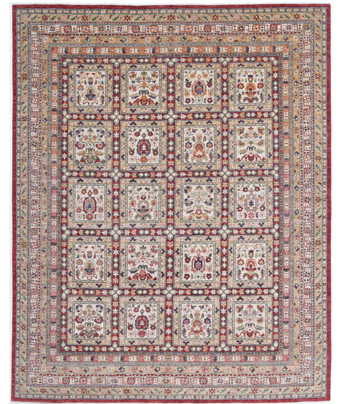 Bakhtiari 8'0'' X 10'0'' Hand-Knotted Wool Rug 8'0'' x 10'0'' (240 X 300) / Red / Ivory