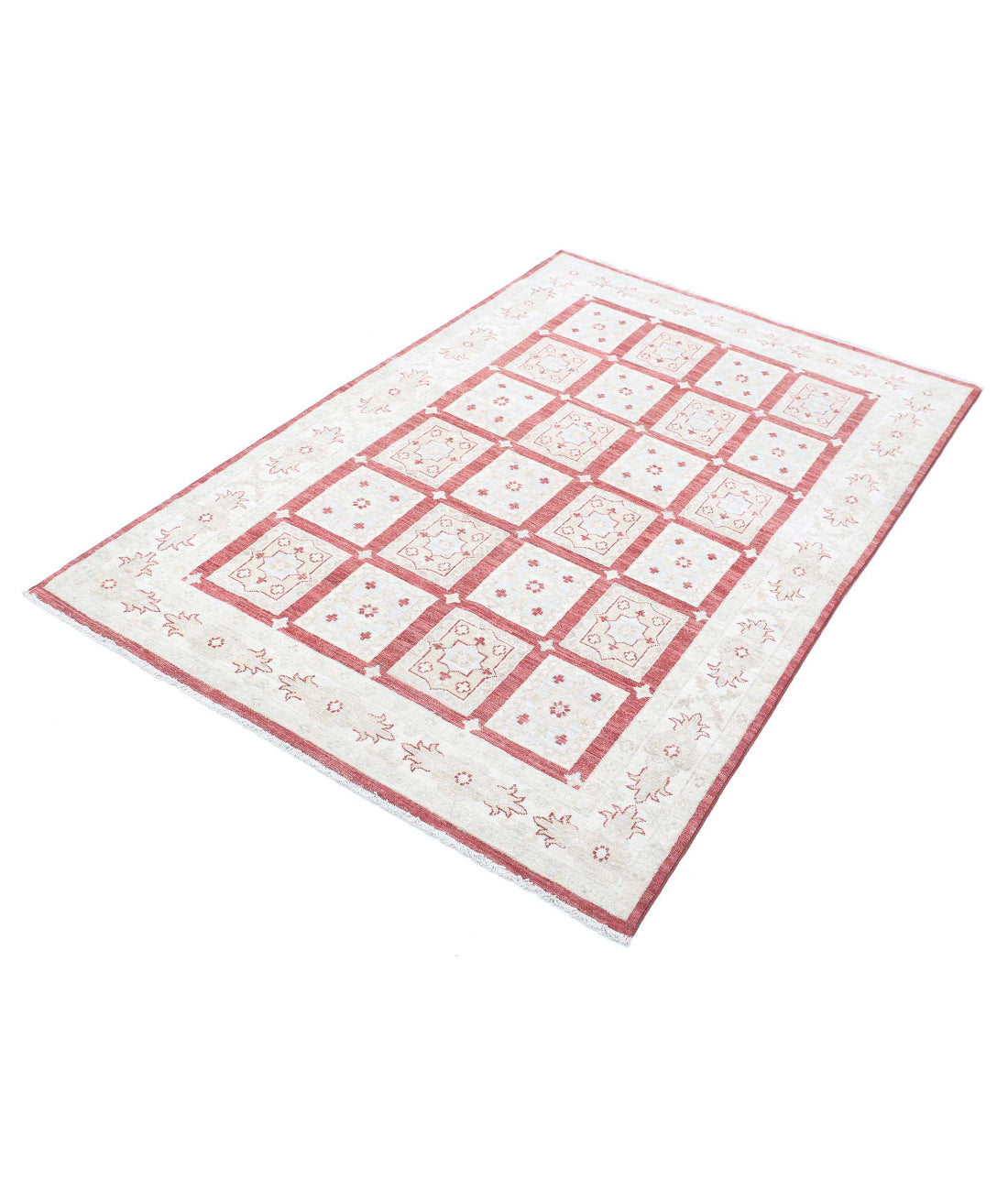 Bakhtiari 3'11'' X 6'0'' Hand-Knotted Wool Rug 3'11'' x 6'0'' (118 X 180) / Red / Ivory