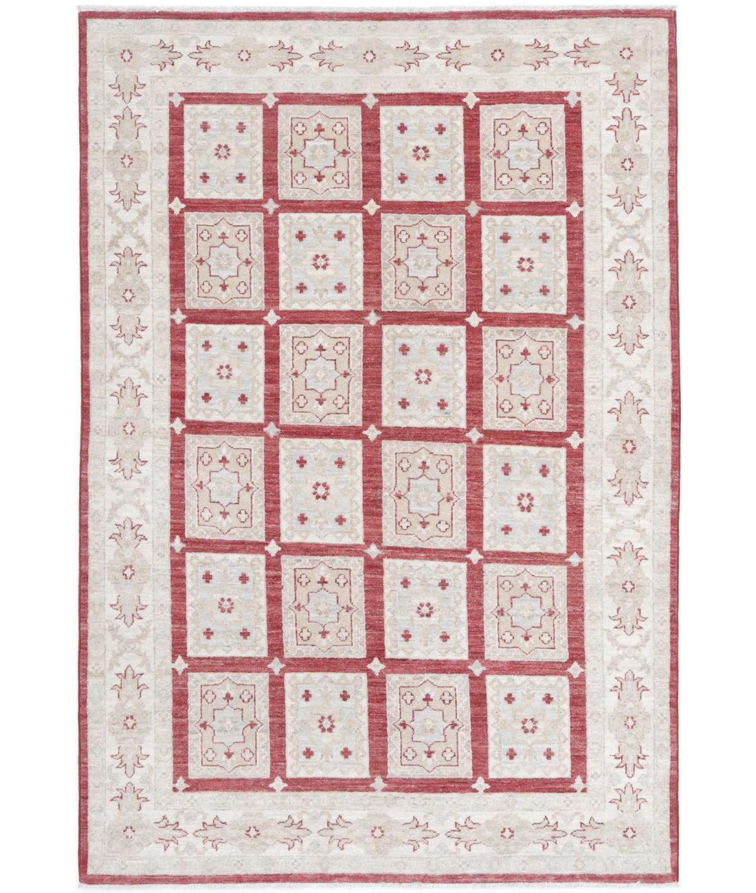 Bakhtiari 3'11'' X 6'0'' Hand-Knotted Wool Rug 3'11'' x 6'0'' (118 X 180) / Red / Ivory