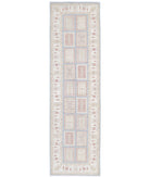 Bakhtiari 2'8'' X 9'10'' Hand-Knotted Wool Rug 2'8'' x 9'10'' (80 X 295) / Blue / Ivory