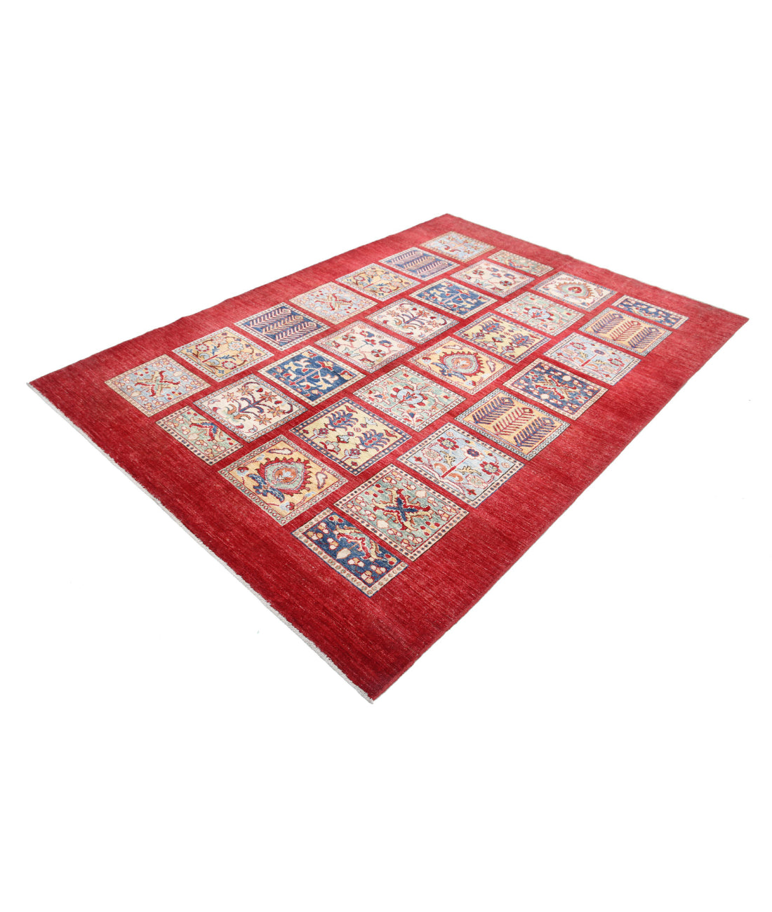 Bakhtiari 5'9'' X 8'0'' Hand-Knotted Wool Rug 5'9'' x 8'0'' (173 X 240) / Red / Red