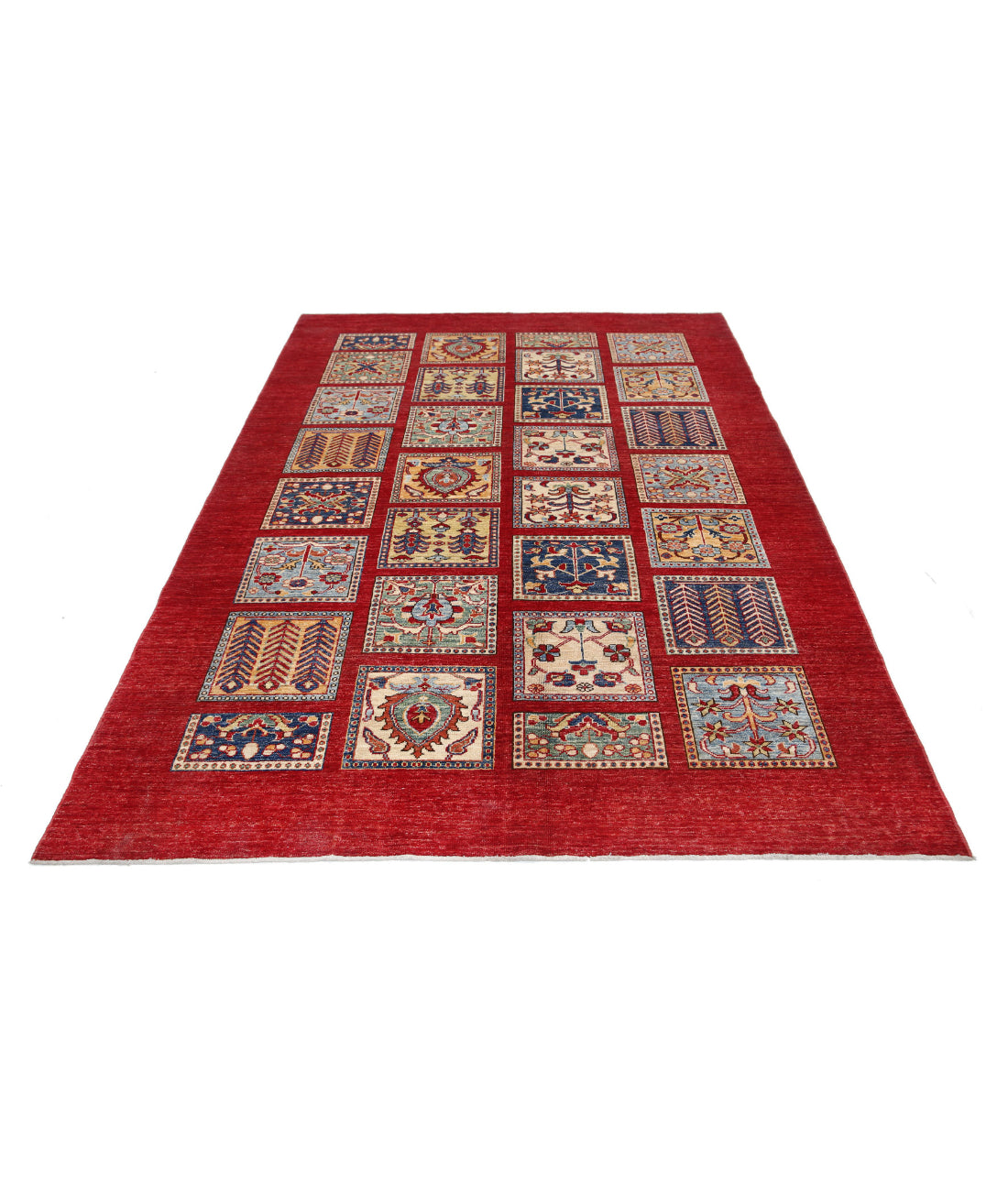 Bakhtiari 5'9'' X 8'0'' Hand-Knotted Wool Rug 5'9'' x 8'0'' (173 X 240) / Red / Red