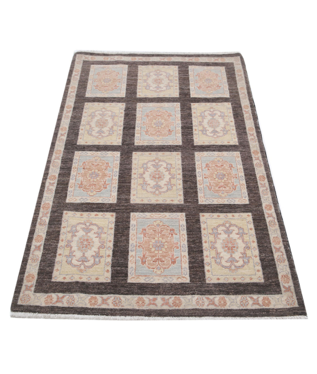 Bakhtiari 3'3'' X 5'1'' Hand-Knotted Wool Rug 3'3'' x 5'1'' (98 X 153) / Brown / Brown