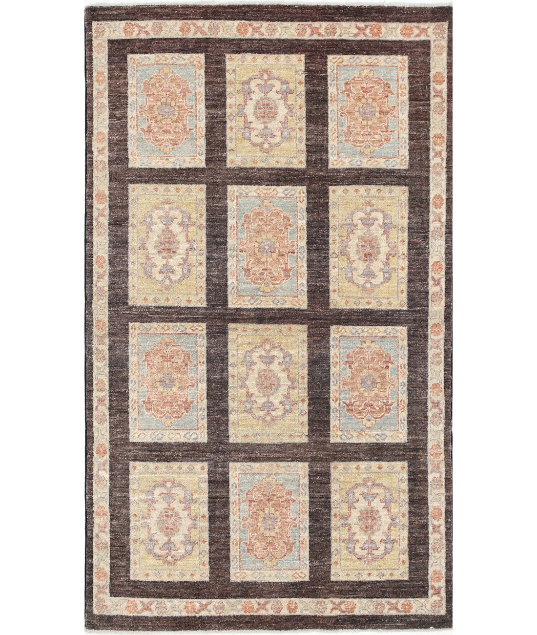 Bakhtiari 3'0'' X 5'2'' Hand-Knotted Wool Rug 3'0'' x 5'2'' (90 X 155) / Brown / Brown