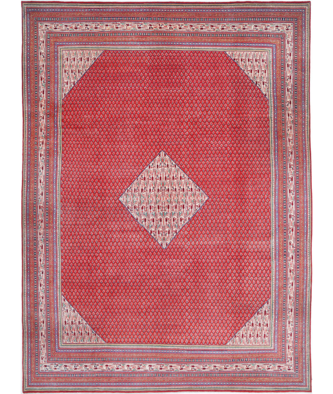 Mir-Saraband 10'2'' X 13'9'' Hand-Knotted Wool Rug 10'2'' x 13'9'' (305 X 413) / Red / Ivory