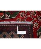 Afghan 3' 4" X 4' 8" Hand-Knotted Wool Rug 3' 4" X 4' 8" (102 X 142) / Red / Black