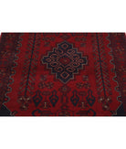Afghan 3' 3" X 5' 0" Hand-Knotted Wool Rug 3' 3" X 5' 0" (99 X 152) / Red / Blue