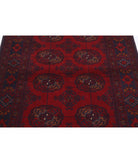 Afghan 3' 6" X 5' 0" Hand-Knotted Wool Rug 3' 6" X 5' 0" (107 X 152) / Red / Blue