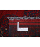 Afghan 3' 6" X 5' 0" Hand-Knotted Wool Rug 3' 6" X 5' 0" (107 X 152) / Red / Blue