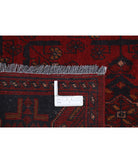 Afghan 2' 6" X 15' 11" Hand-Knotted Wool Rug 2' 6" X 15' 11" (76 X 485) / Red / Black