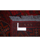 Afghan 2' 8" X 9' 7" Hand-Knotted Wool Rug 2' 8" X 9' 7" (81 X 292) / Red / Blue