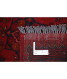 Afghan 2' 7" X 9' 7" Hand-Knotted Wool Rug 2' 7" X 9' 7" (79 X 292) / Red / Blue