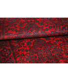 Afghan 2' 10" X 6' 7" Hand-Knotted Wool Rug 2' 10" X 6' 7" (86 X 201) / Red / Blue