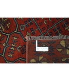 Afghan 2' 7" X 47' 7" Hand-Knotted Wool Rug 2' 7" X 47' 7" (79 X 1450) / Rust / Blue