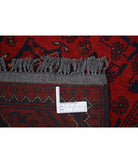Afghan 2' 7" X 9' 5" Hand-Knotted Wool Rug 2' 7" X 9' 5" (79 X 287) / Red / Blue