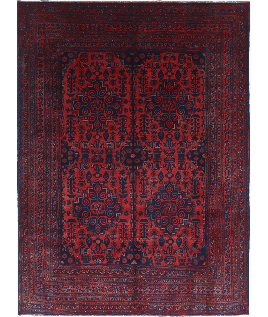 Afghan 8'0'' X 11'0'' Hand-Knotted Wool Rug 8'0'' x 11'0'' (240 X 330) / Red / N/A