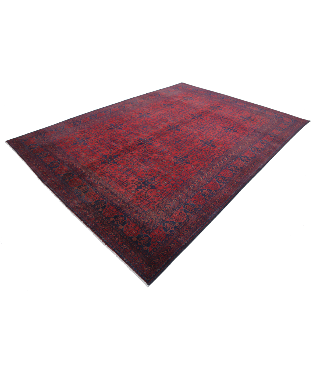 Afghan 8'1'' X 11'2'' Hand-Knotted Wool Rug 8'1'' x 11'2'' (243 X 335) / Red / N/A