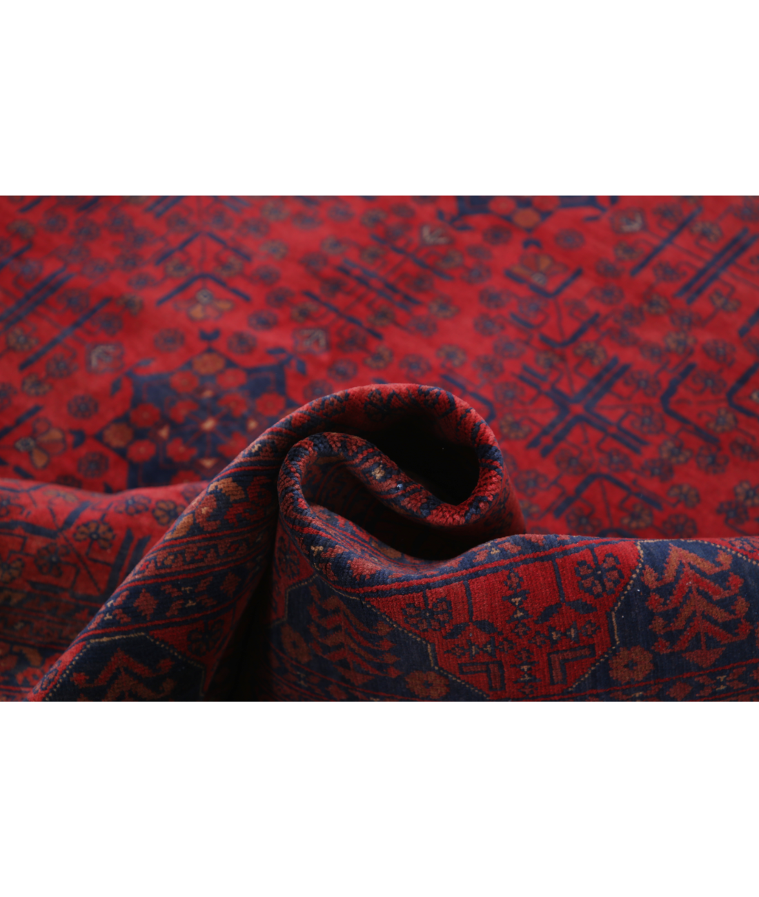 Afghan 8'1'' X 11'2'' Hand-Knotted Wool Rug 8'1'' x 11'2'' (243 X 335) / Red / N/A