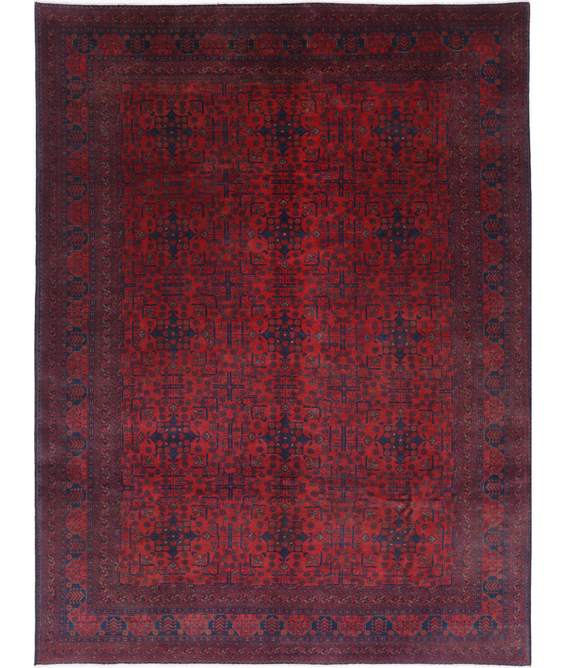 Afghan 8'1'' X 11'2'' Hand-Knotted Wool Rug 8'1'' x 11'2'' (243 X 335) / Red / N/A