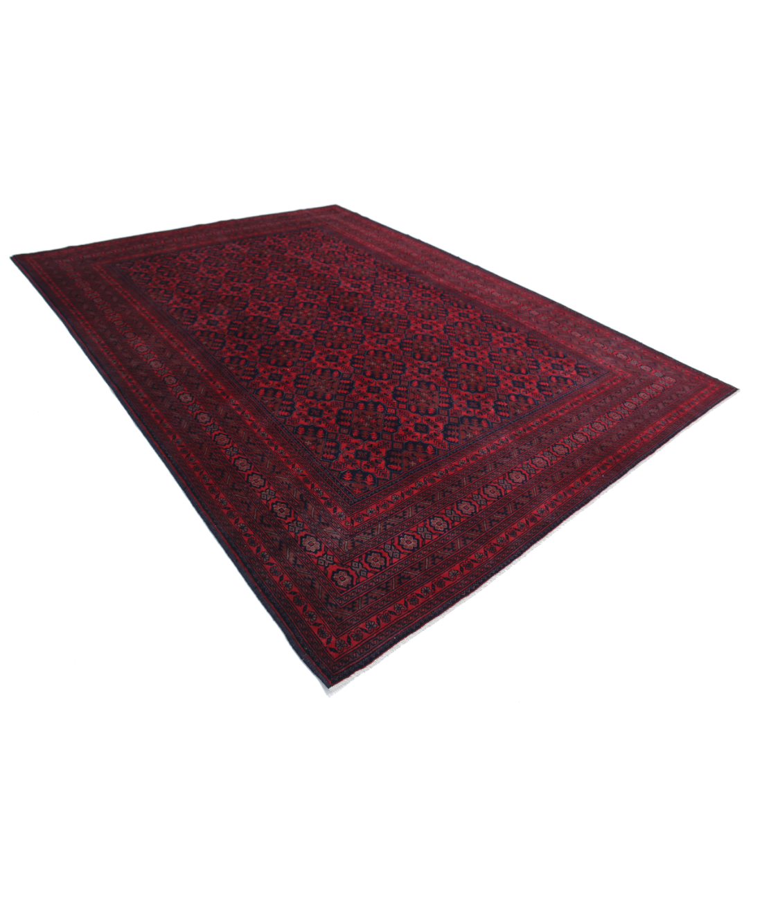 Afghan 8'3'' X 11'3'' Hand-Knotted Wool Rug 8'3'' x 11'3'' (248 X 338) / Red / N/A