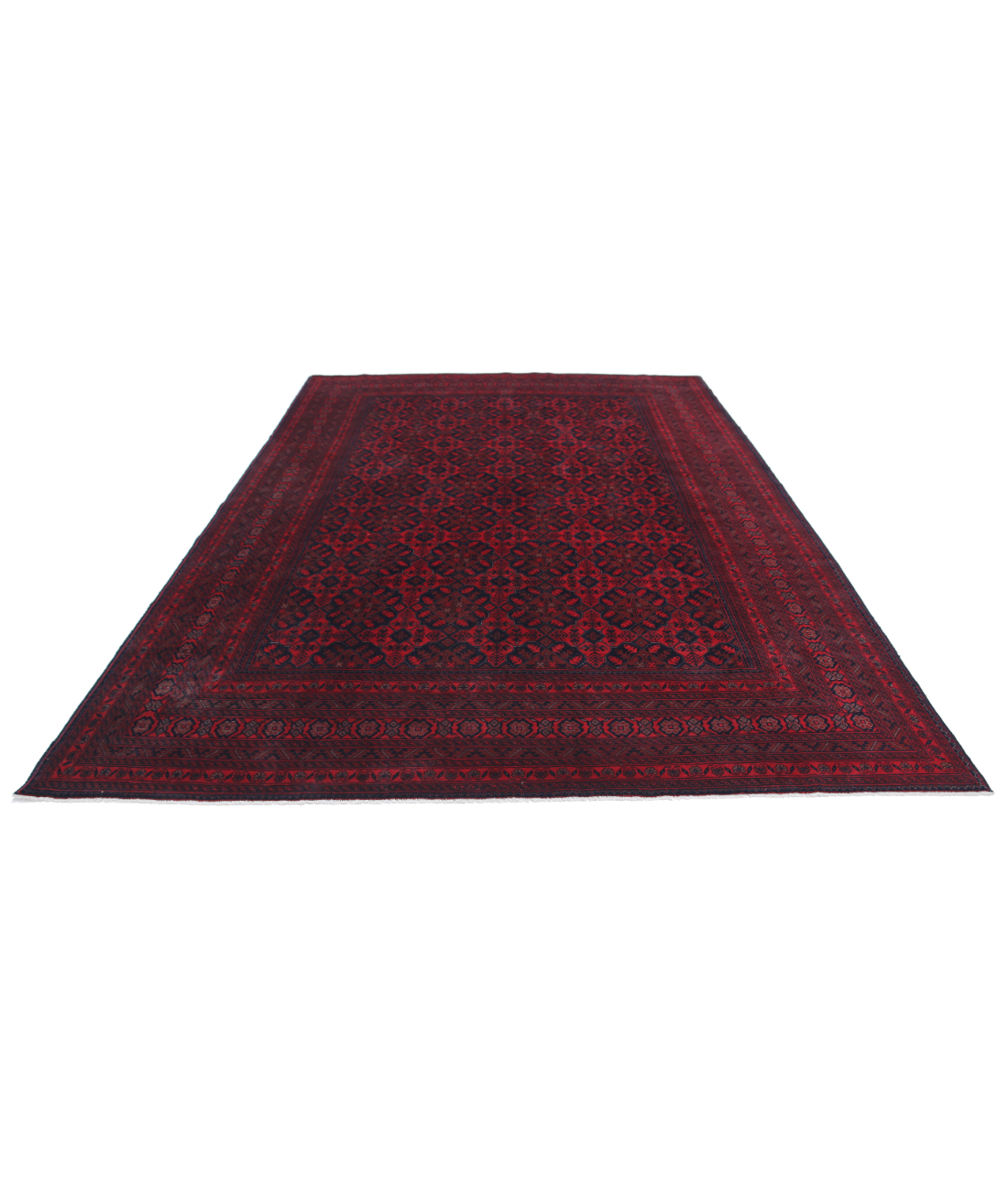 Afghan 8'3'' X 11'3'' Hand-Knotted Wool Rug 8'3'' x 11'3'' (248 X 338) / Red / N/A