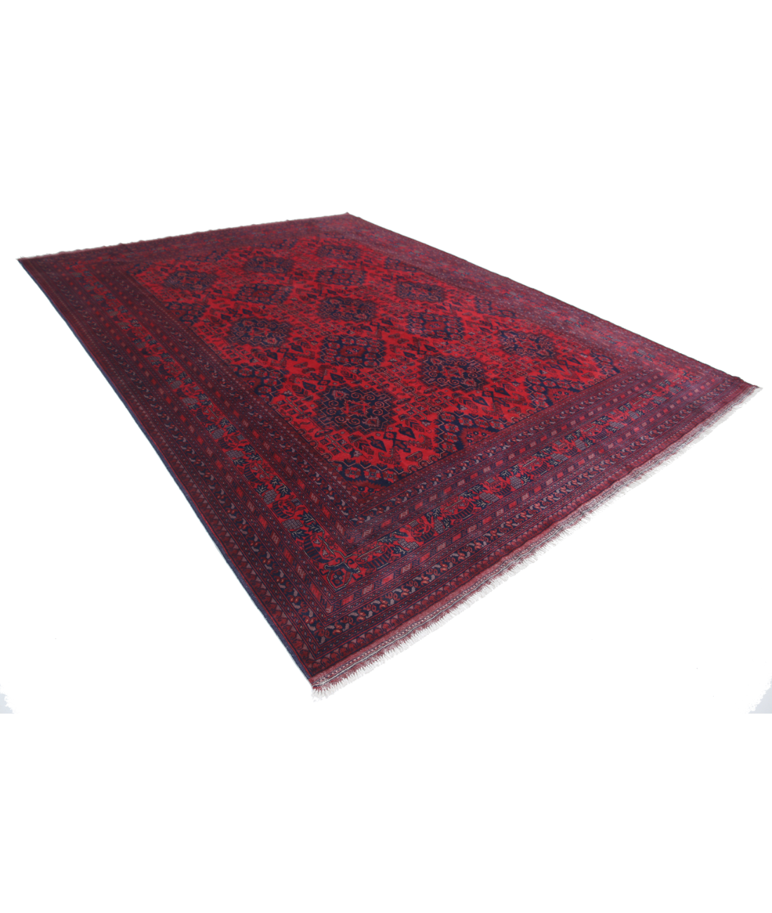 Afghan 9'8'' X 12'10'' Hand-Knotted Wool Rug 9'8'' x 12'10'' (290 X 385) / Red / N/A