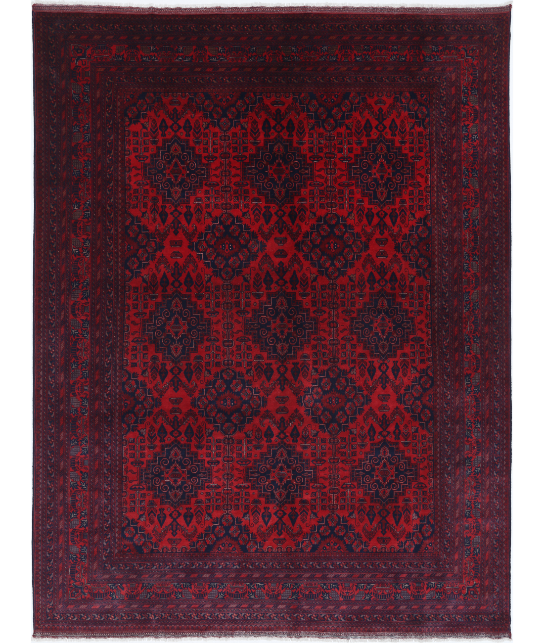 Afghan 9'8'' X 12'10'' Hand-Knotted Wool Rug 9'8'' x 12'10'' (290 X 385) / Red / N/A