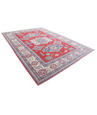 Kazak 9'8'' X 13'6'' Hand-Knotted Wool Rug 9'8'' x 13'6'' (290 X 405) / Red / Ivory