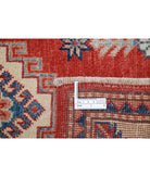 Kazak 2'2'' X 3'4'' Hand-Knotted Wool Rug 2'2'' x 3'4'' (65 X 100) / Red / Ivory