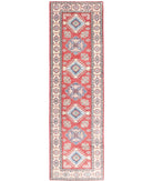 Kazak 2'7'' X 9'7'' Hand-Knotted Wool Rug 2'7'' x 9'7'' (78 X 288) / Red / Beige