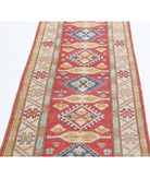 Kazak 2'8'' X 8'10'' Hand-Knotted Wool Rug 2'8'' x 8'10'' (80 X 265) / Red / Ivory