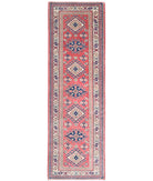 Kazak 2'9'' X 9'6'' Hand-Knotted Wool Rug 2'9'' x 9'6'' (83 X 285) / Red / Ivory