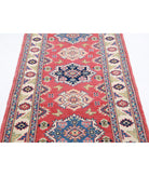 Kazak 2'9'' X 6'1'' Hand-Knotted Wool Rug 2'9'' x 6'1'' (83 X 183) / Red / Ivory
