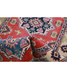 Kazak 2'9'' X 6'1'' Hand-Knotted Wool Rug 2'9'' x 6'1'' (83 X 183) / Red / Ivory