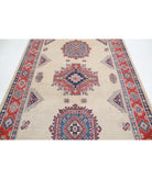 Kazak 6'2'' X 9'2'' Hand-Knotted Wool Rug 6'2'' x 9'2'' (185 X 275) / Ivory / Red