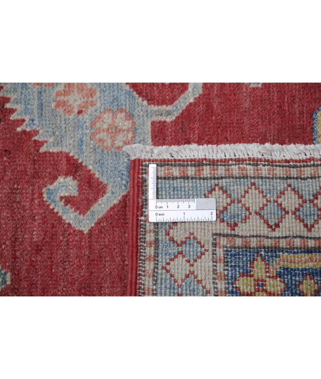 Kazak 7'8'' X 10'8'' Hand-Knotted Wool Rug 7'8'' x 10'8'' (230 X 320) / Red / Ivory