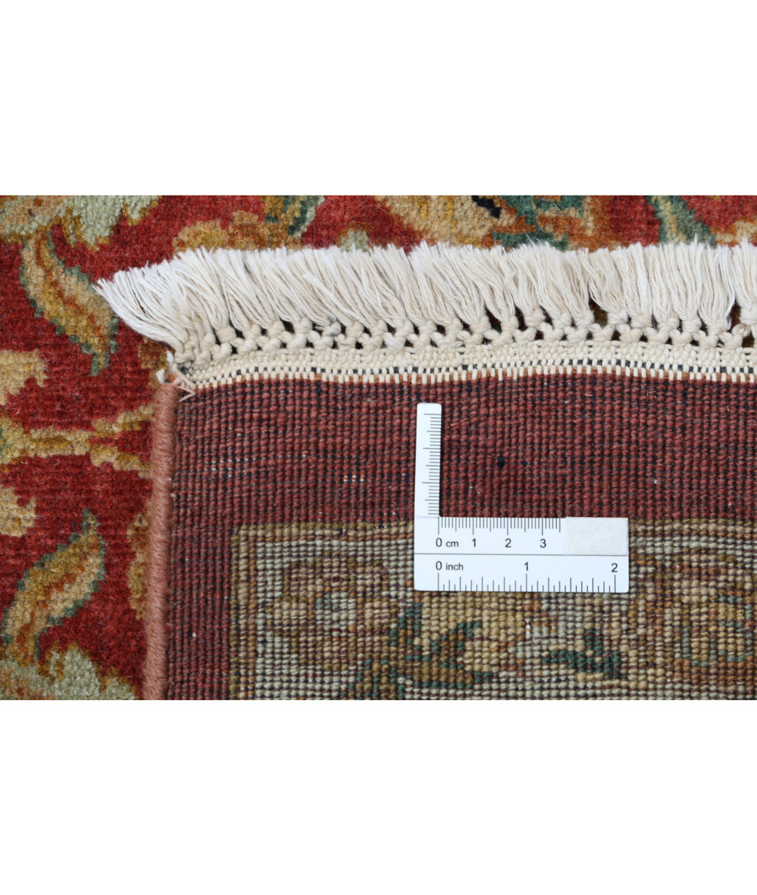 Agra 8'10'' X 11'8'' Hand-Knotted Wool Rug 8'10'' x 11'8'' (265 X 345) / Red / Black