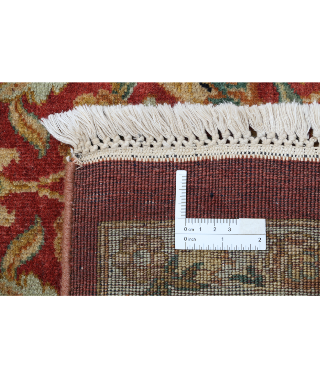 Agra 8'10'' X 11'8'' Hand-Knotted Wool Rug 8'10'' x 11'8'' (265 X 345) / Red / Black