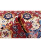 Agra 5'0'' X 7'0'' Hand-Knotted Wool Rug 5'0'' x 7'0'' (60 X 123) / Red / Blue