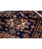 Kazak 2'4'' X 3'7'' Hand-Knotted Wool Rug 2'4'' x 3'7'' (70 X 108) / Blue / N/A