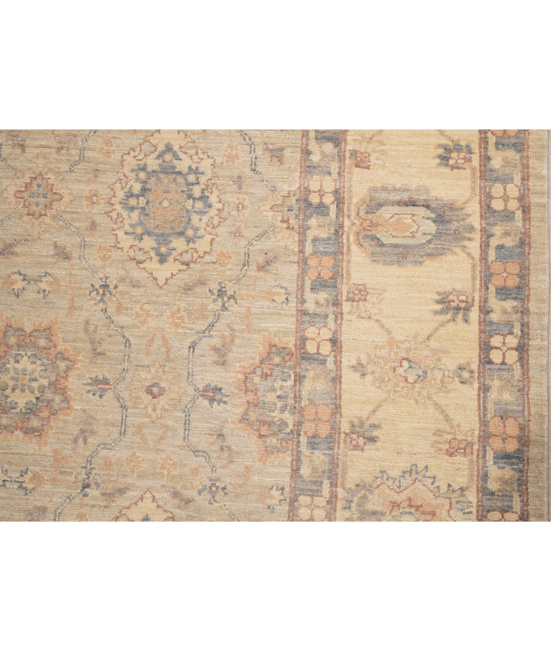 Ariana 5' 11" X 16' 8" Hand-Knotted Wool Rug 5' 11" X 16' 8" (180 X 508) / Grey / Blue